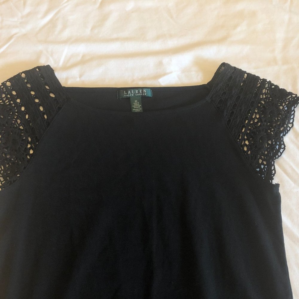 Ralph Lauren Black Short Sleeve Top Size Medium NWOT - Picture 5 of 5